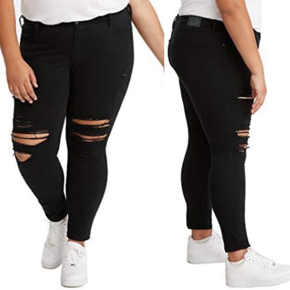 Levi’s 711 Black Skinny Jeans size 24W